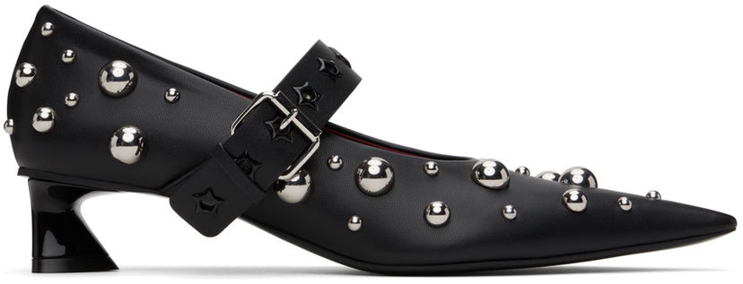 Tenisice i cipele Stella McCartney Elsa Studded Kitten Heels Crna | 810422KP027