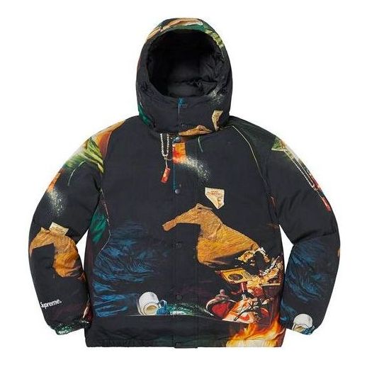 Pernata jakna Supreme Firecracker Graphic Print Puffer Jacket Crna | SUP-SS21-456
