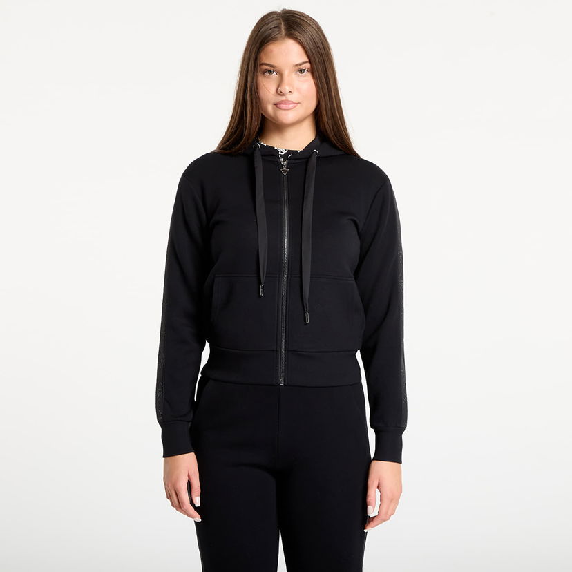 Dukserice GUESS GUESS New Hooded Scuba Sweatshirt Crna | W5YQ05KBYE2-JBLK