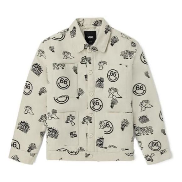 Jakna Vans Vans Smile Print Chore Jacket Bijela | VN0A5H8K7DS