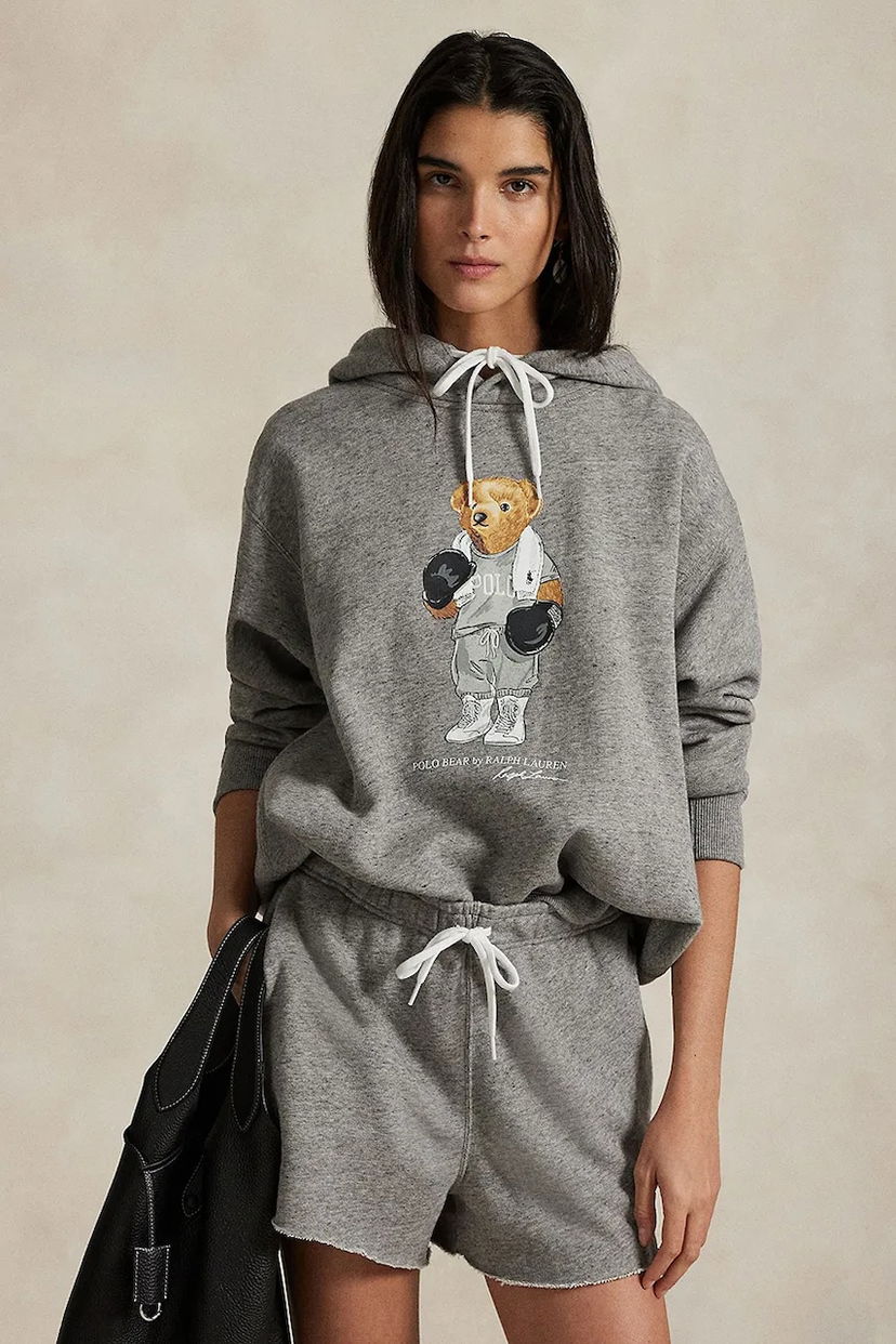 Dukserice Polo by Ralph Lauren Polo Ralph Lauren Fleece Hoodie with Boxing Bear Siva | 211971713