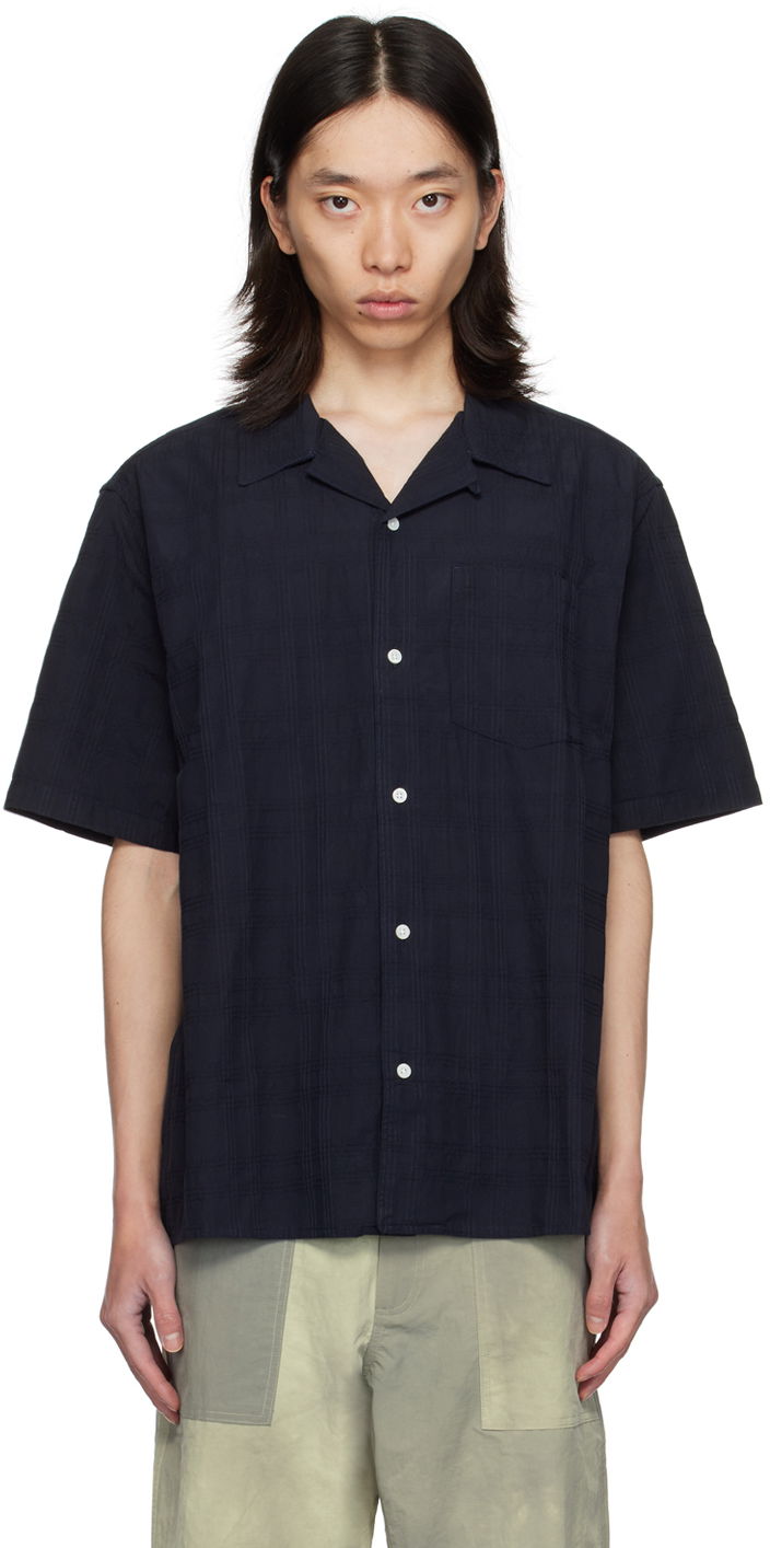 Košulja NORSE PROJECTS Short Sleeve Seersucker Shirt Crna | N40-0799
