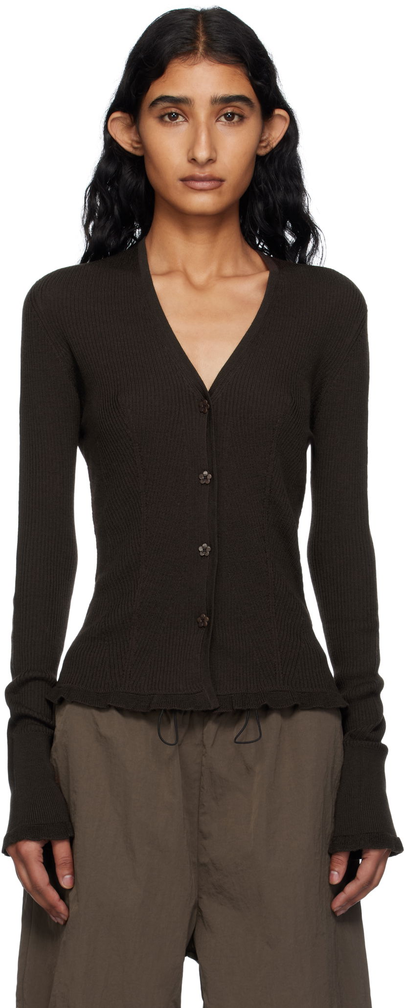 Džemper Cecilie Bahnsen Cecilie Bahnsen Bessie Knit Cardigan Smeđa | 2.25KNI52004 BESSIE CARDIGAN