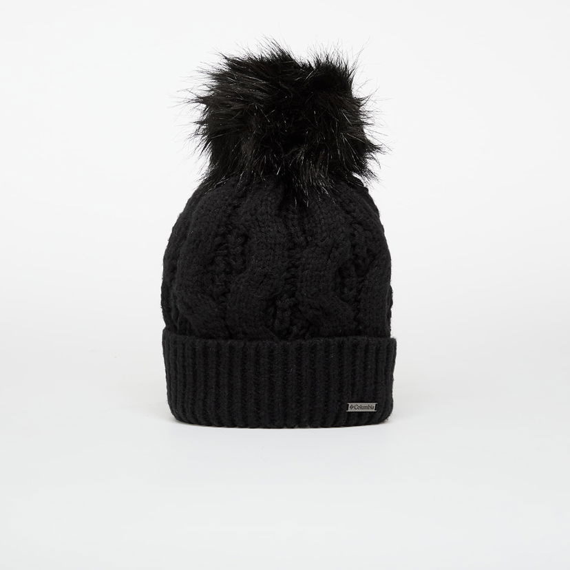 Kapica Columbia Boundless Days™ Cable Knit Pom Beanie Hat Universal Crna | 2092641010