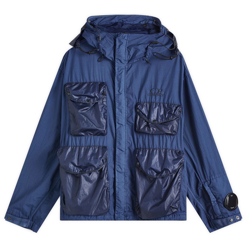 Parka C.P. Company C.P. Company Multi Pocket Goggle Jacket, Size Large Plava | 18CMOW209A-005783M-BLU