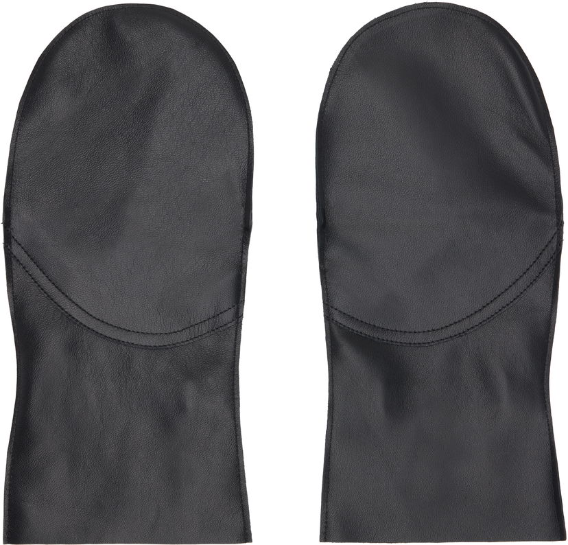 Rukavice sage NATION SAGE NATION Leather Mittens Crna | S143 MITTENS LEATHER BLACK