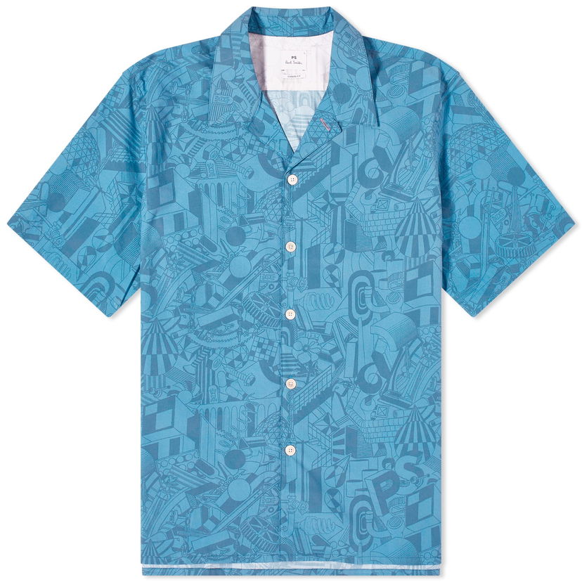 Košulja Paul Smith Paul Smith Men's Jack's World Vacation Shirt Plava | M2R-695U-M21966-46