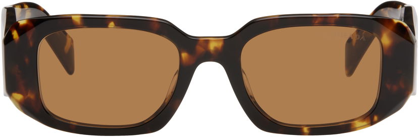 Sunčane naočale Prada Rounded Rectangle Acetate Sunglasses Smeđa | 0PR 17WSF 8056597753647