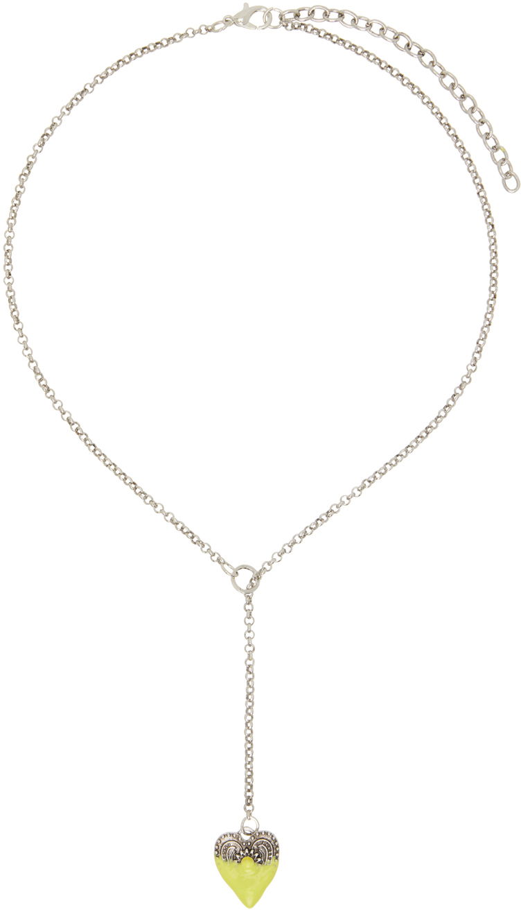 Ogrlica Ottolinger Ottolinger Dipped Heart Y-Necklace Žuta | 1251507121