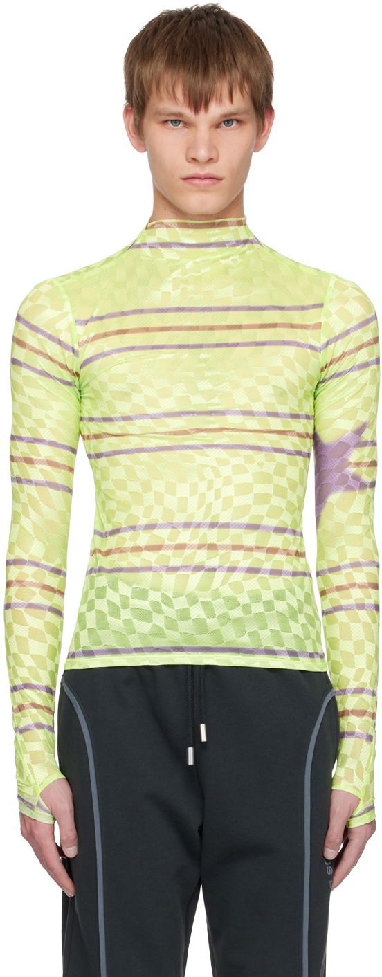 Majica kratkih rukava Collina Strada Collina Strada Checkered Turtleneck Top Zelena | XX3221