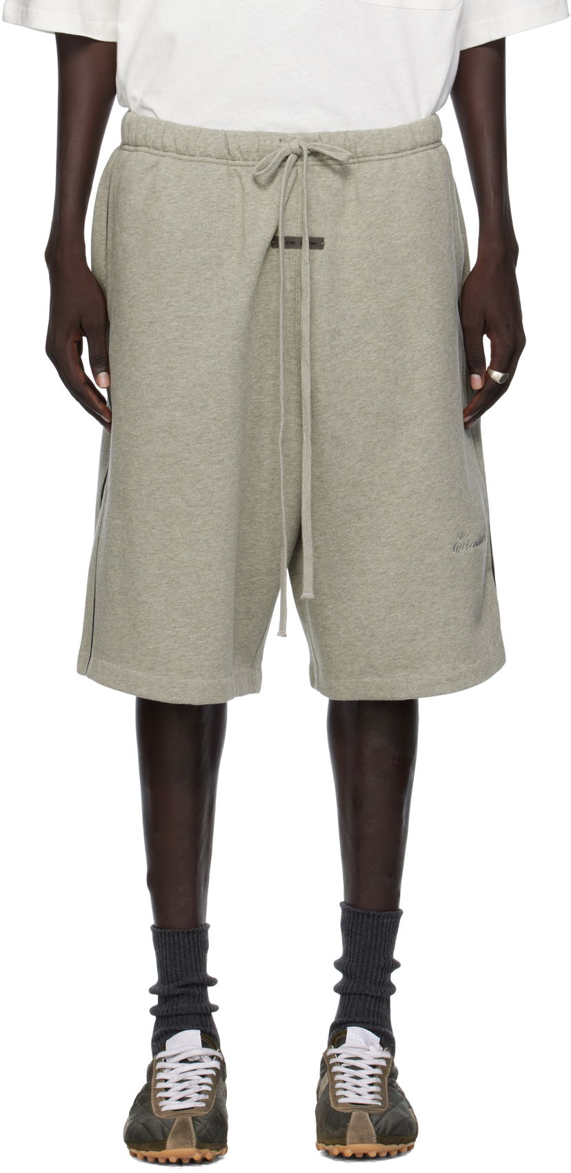 Kratke hlače Fear of God Fear of God ESSENTIALS Basketball Jersey Shorts Siva | 160SP254555F