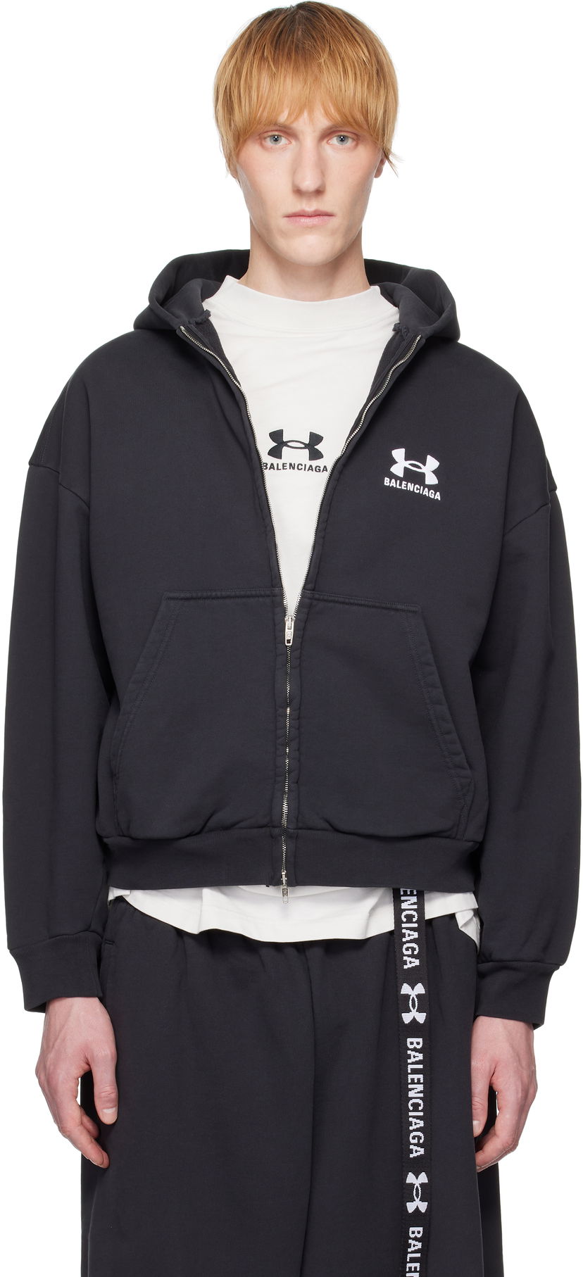 Dukserice Balenciaga Under Armour Edition Zip Hoodie Crna | 803264TRVB8
