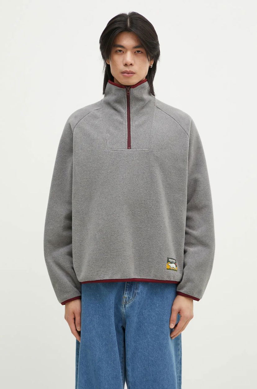 Dukserice Human Made Human Made Fleece Half-Zip Sweatshirt Siva | HM28CS019