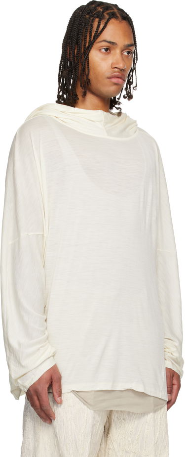 Dukserice Rick Owens Concordians Loose-Fit Cowl Neck Tunic Hoodie Bež | RR02E1502 JSW, 1