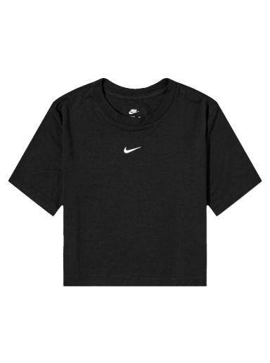 Crop top Nike Essential Slim Crop Swoosh Tee Crna | FB2873-010
