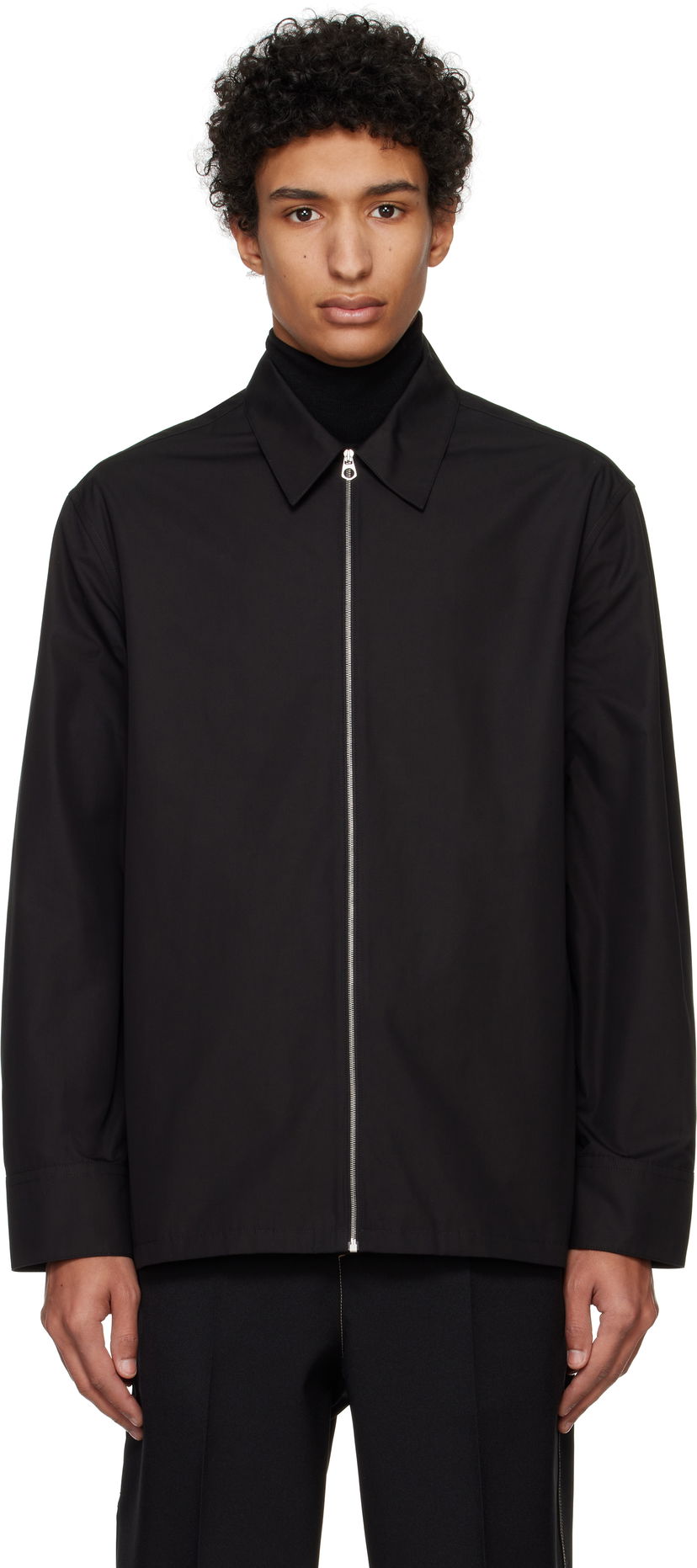 Košulja Jil Sander Jil Sander Zip-Up Shirt Crna | J22DL0249_J45002
