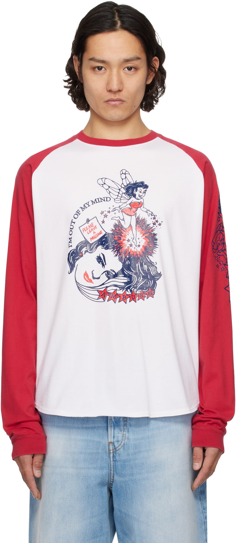 Majica kratkih rukava Ambush AMBUSH Raglan Graphic Long Sleeve T-Shirt Bijela | 12115325