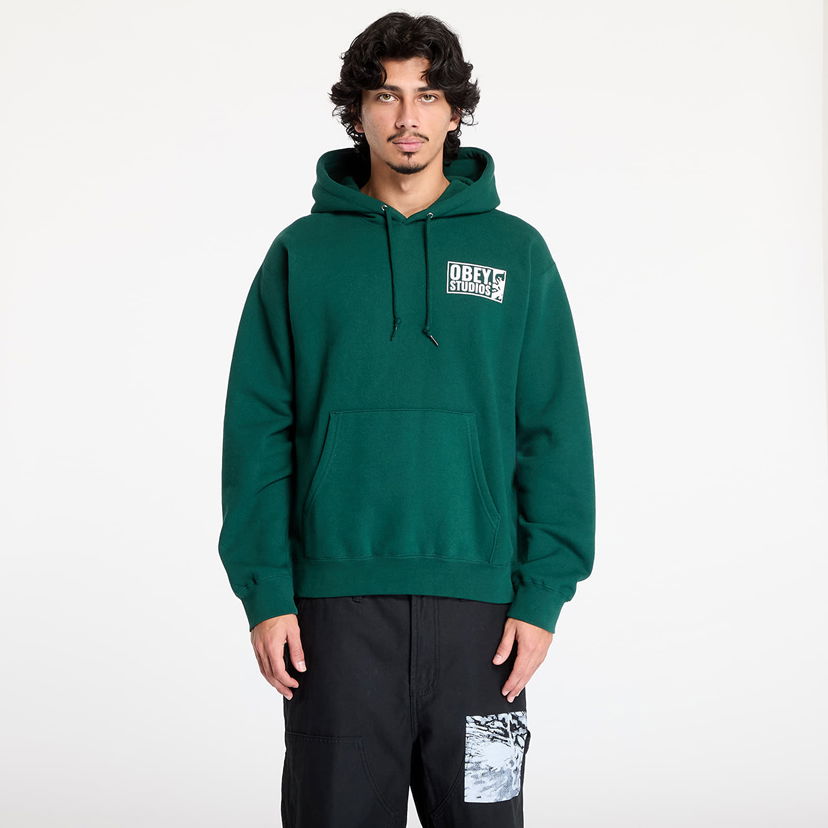 Dukserice OBEY Studios Icon Hoodie Sweatshirt Zelena | 112843977-RFR