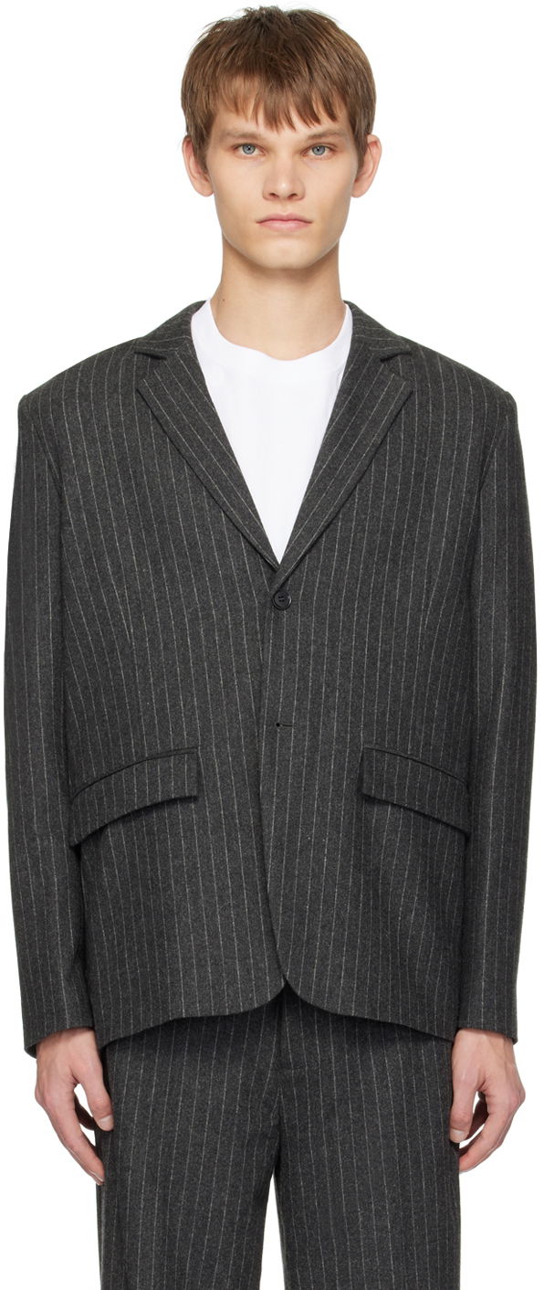 Jakna Samsoe Samsoe Samsøe Samsøe Cho Pinstripe Blazer Siva | M23400040