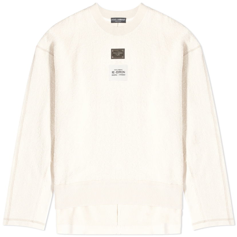 Dukserice Dolce & Gabbana Dolce & Gabbana Re-Edition Crew Neck Sweatshirt Bijela | G9AJRTGG481-S9000