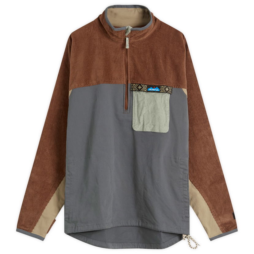 Dukserice KAVU Throwshirt Flex Pullover Smeđa | 5248-2579