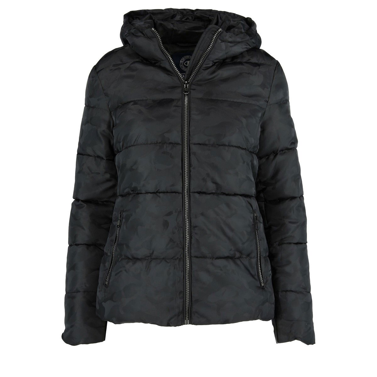 Pernata jakna Champion Bony Hooded Camouflage Puffer Jacket Crna | CHBG183210-2175, 0