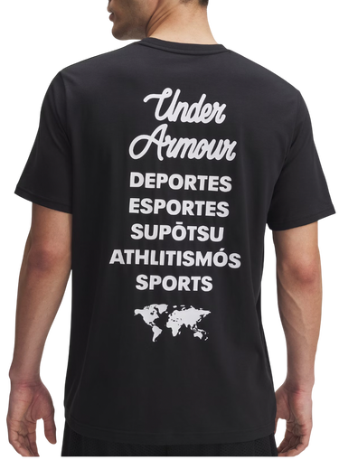 Majica kratkih rukava Under Armour T-Shirt World Map Sports Wordmark Crna | 6004143-001, 2