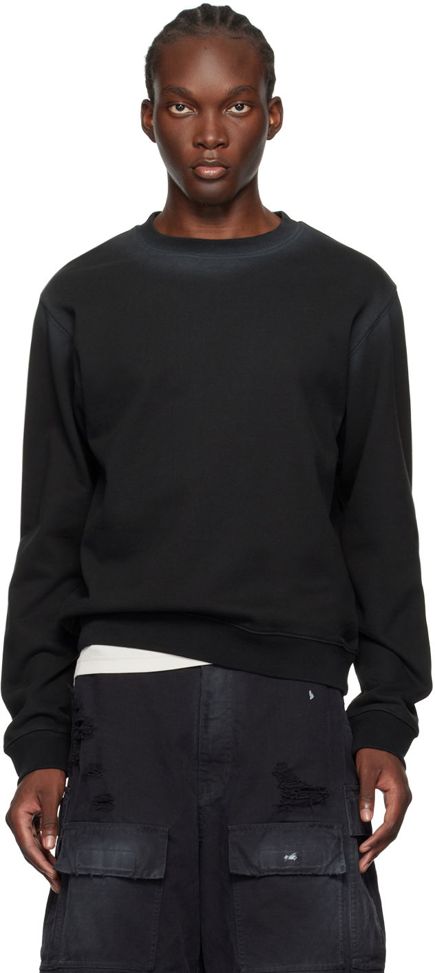 Džemper We11done Faded Sweatshirt Crna | WD-TS2-24-721-U-BK