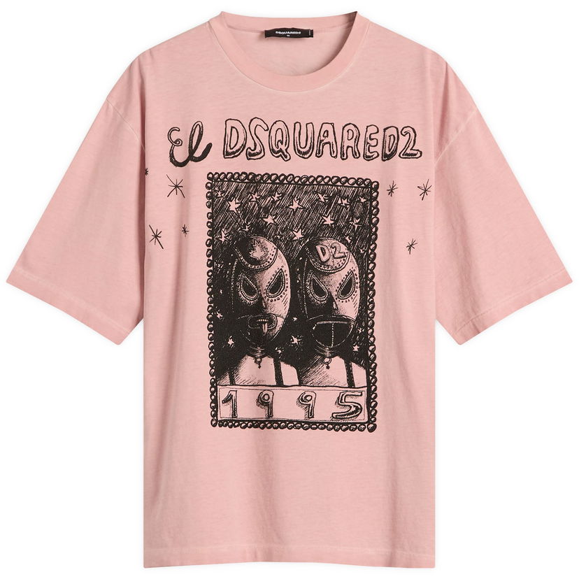 Majica kratkih rukava DSQUARED2 Dsquared2 Loose Fit Graphic T-Shirt Ružičasta | S71GD1555-D20035-235