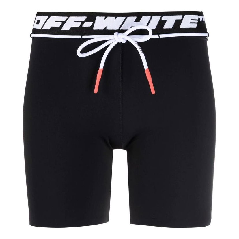 Kratke hlače Off-White Logo-Waistband Running Shorts Crna | OWVH025C99JER0011000
