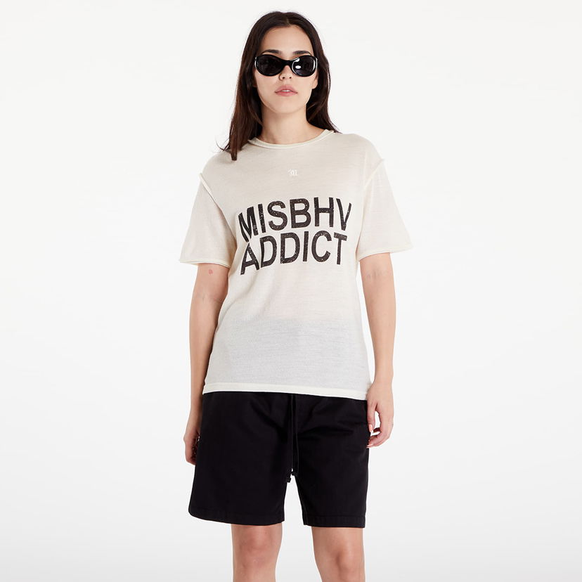 Majica kratkih rukava MISBHV Addict T-Shirt UNISEX Off White Bijela | 241M141