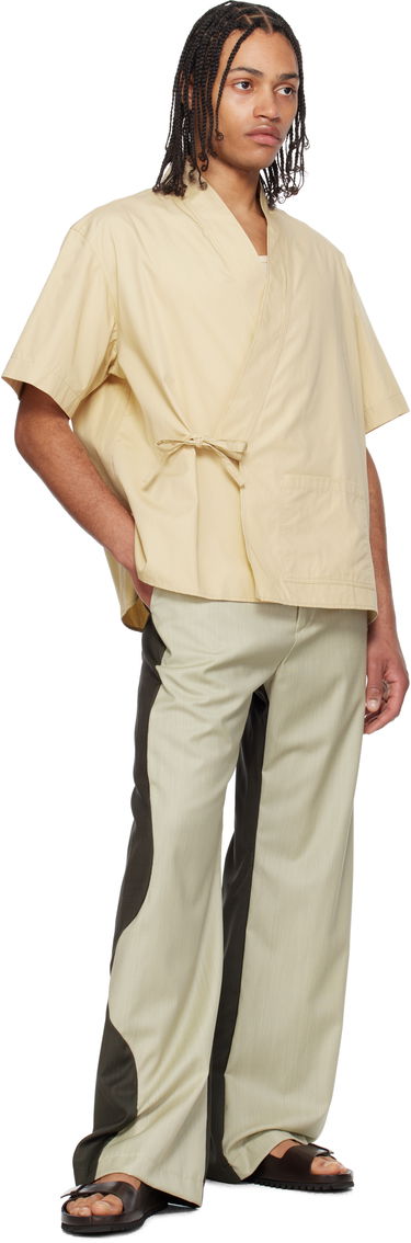 Košulja KENZO Kenzo Kimono Wrap Shirt Bež | FF55CH1289SC, 3