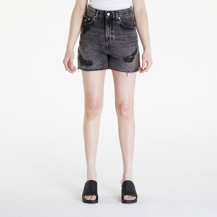 Kratke hlače Tommy Hilfiger Mom Uh Short Denim Crna | DW0DW17652 1BZ