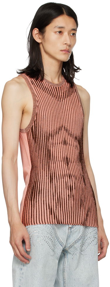 Majica bez rukava Jean Paul Gaultier Jean Paul Gaultier Metallic Ribbed Tank Top Ružičasta | 23/12-H-TO059-M045-2160, 1