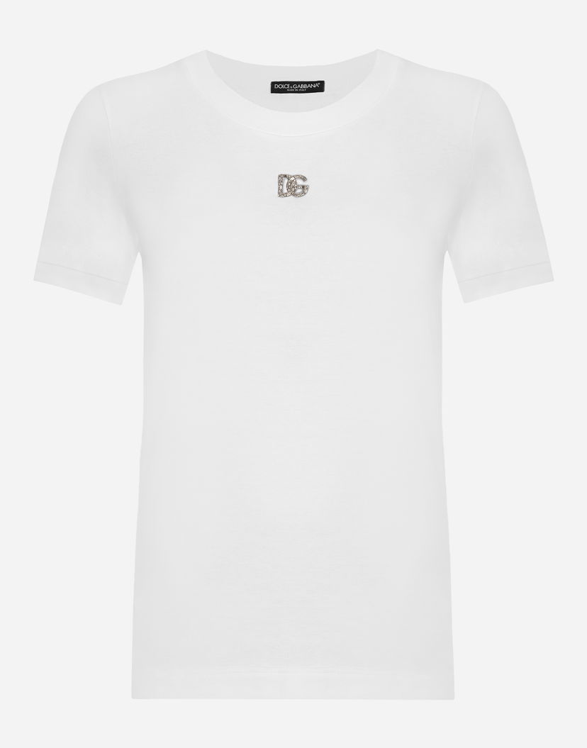 Majica kratkih rukava Dolce & Gabbana T-shirt M/corta Giro Bijela | F8U08ZG7B3UW0800