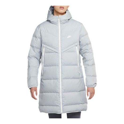 Pernata jakna Nike Sportswear Hooded Down Parka Siva | DD6789-077
