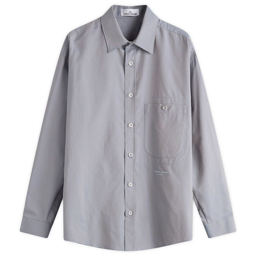 Košulja Stone Island Marina Oxford Overshirt, Size Large Siva | K2S151100003-V0040