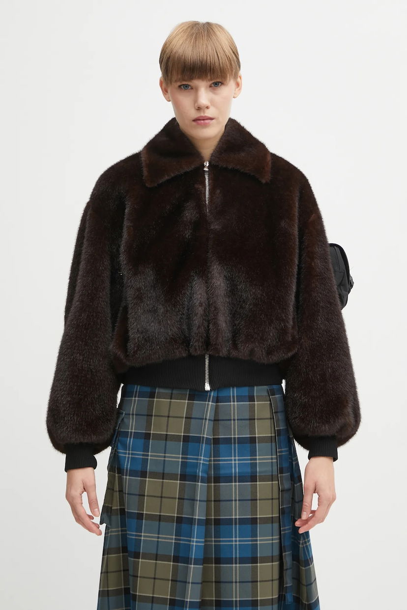 Bomber jakna Coperni Faux Fur Bomber Jacket Smeđa | COPBL33F9015