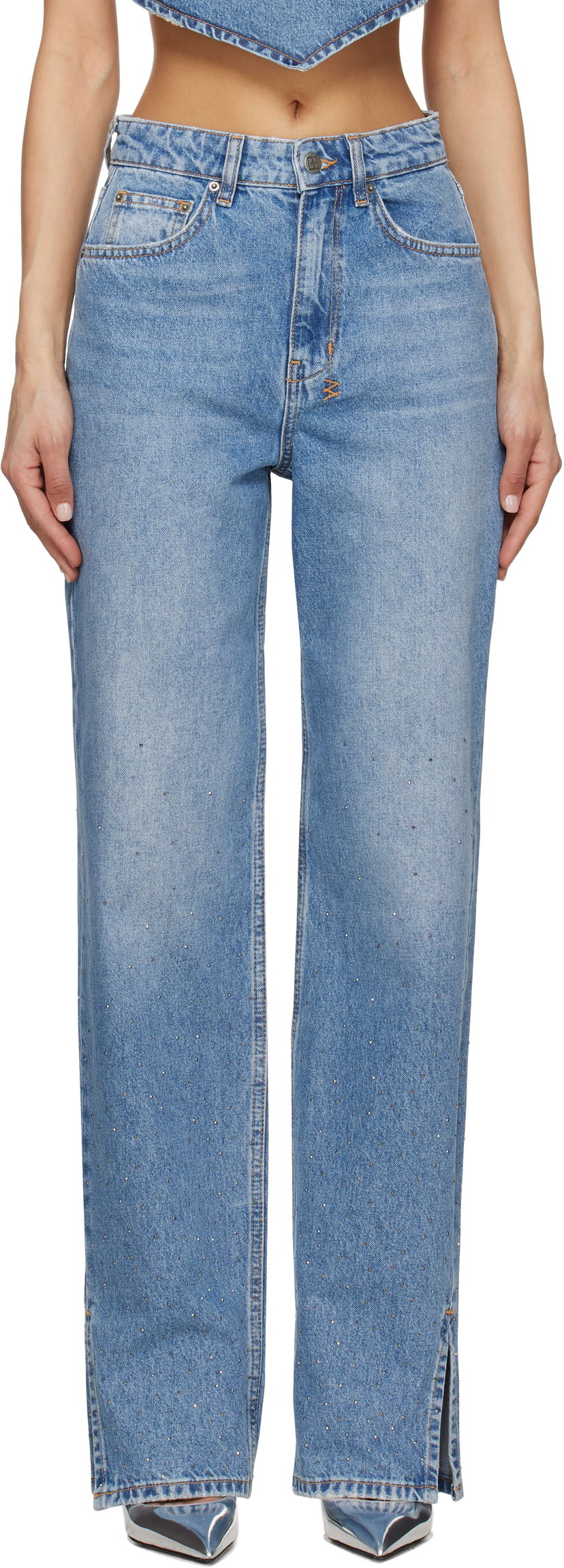 Jeans Ksubi Ksubi Playback Krystal Komet Wide-Leg Jeans Plava | WSP25DJ003