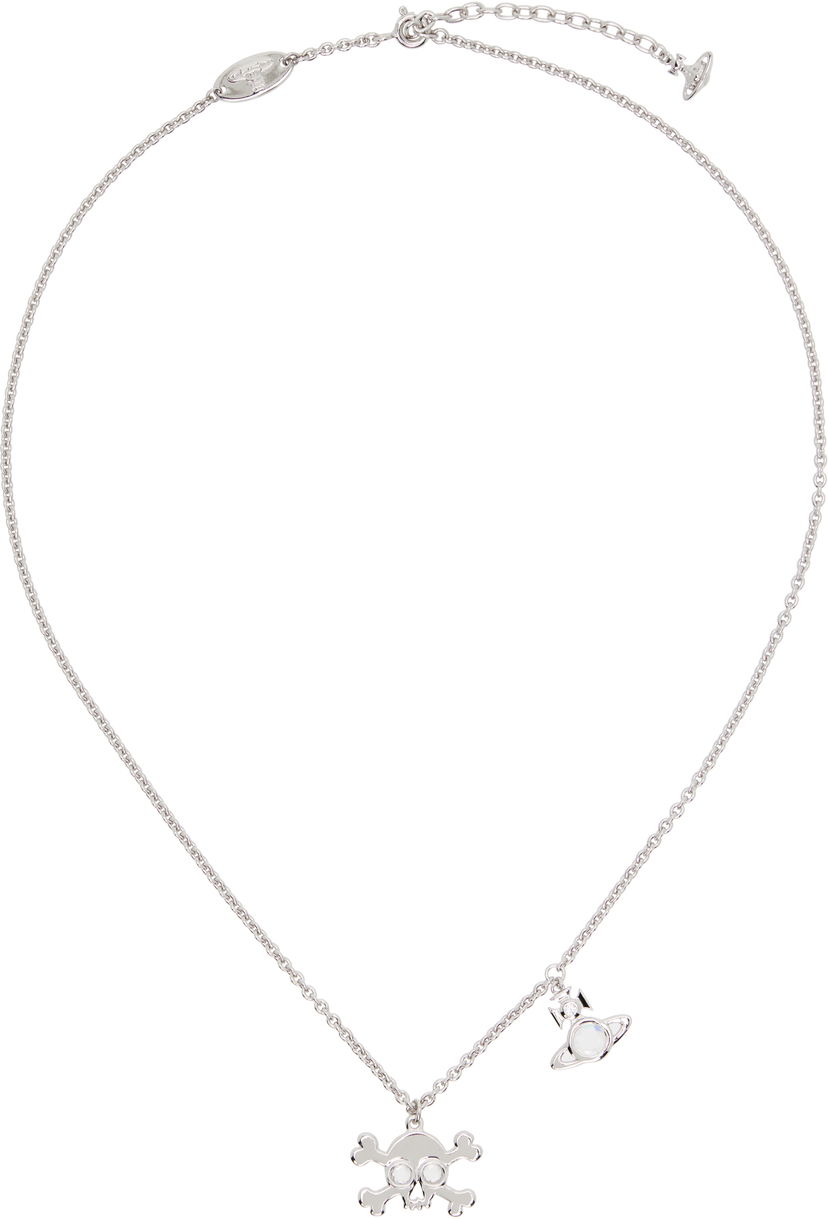 Ogrlica Vivienne Westwood Vivienne Westwood Franky Skull and Orb Pendant Necklace Metalik | 630203FY-01P102-