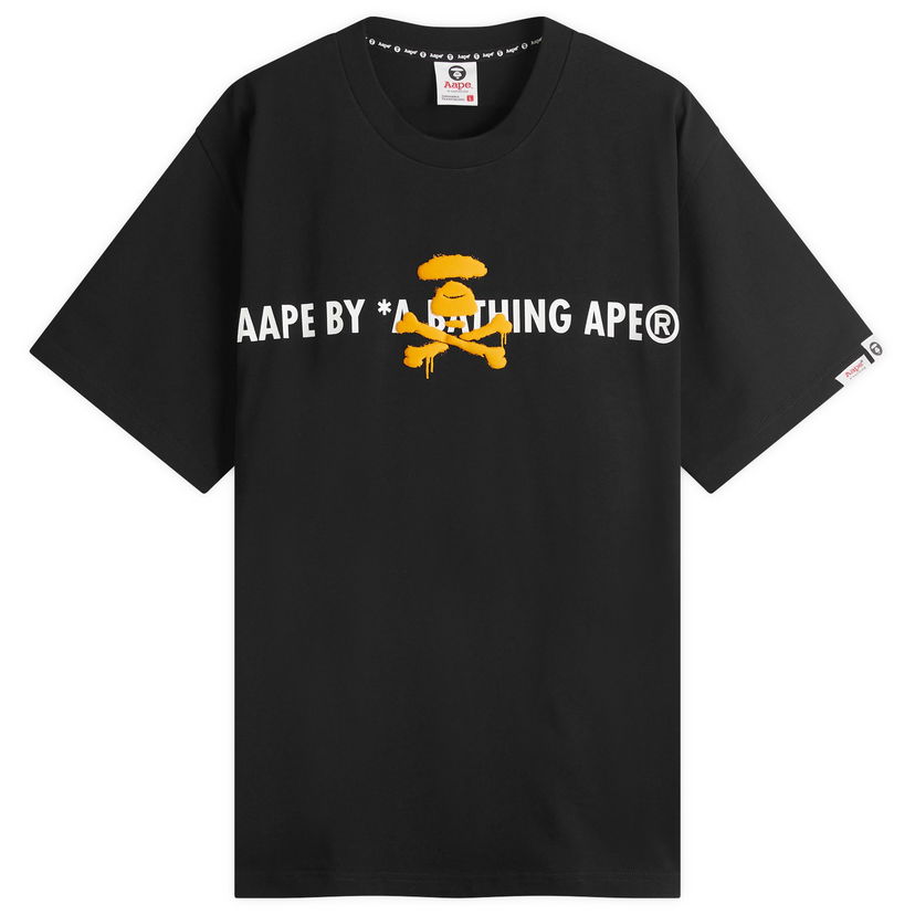 Majica kratkih rukava AAPE by A Bathing Ape AAPE Graffiti Neon Puff T-Shirt, Size Large Crna | AAPTEM1644XX-BLK