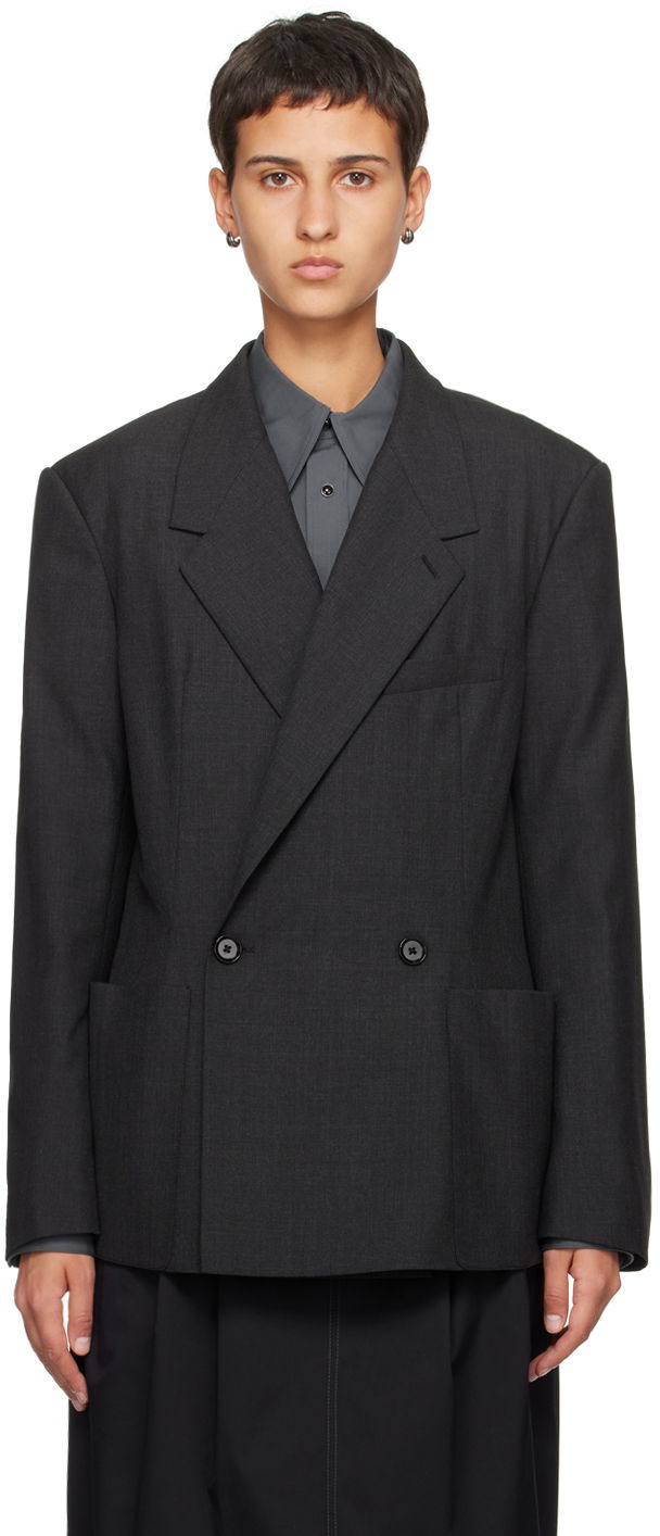 Jakna LEMAIRE Soft Tailored Double-Breasted Blazer Crna | JA1017 LF414
