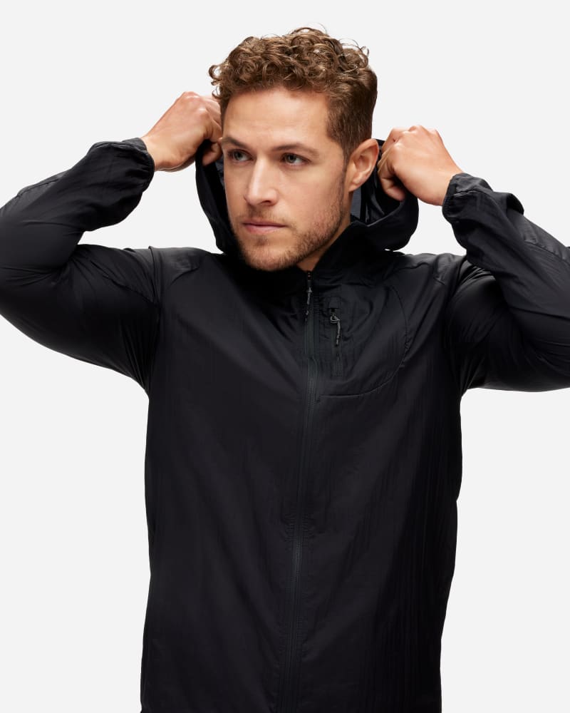 Vjetrovka Hoka One One Skyflow Lightweight Running Jacket Crna | 1141690-BLK
