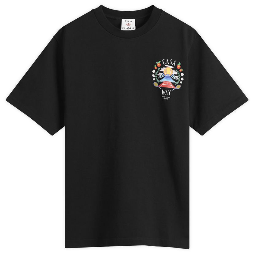 Majica kratkih rukava Casablanca Casablanca Casa Way Mountain Printed T-Shirt, Size Large Crna | MPF25-JTS-001-09