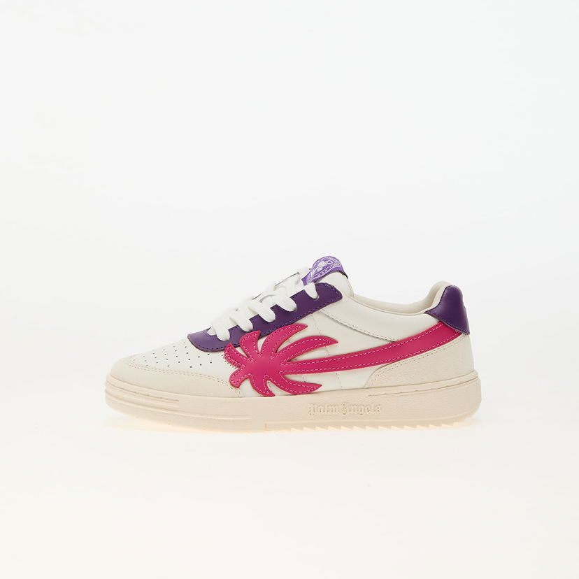Tenisice i cipele Palm Angels Palm Beach University Leather White Fuchsia Bijela | PGIA014F24LEA0020132