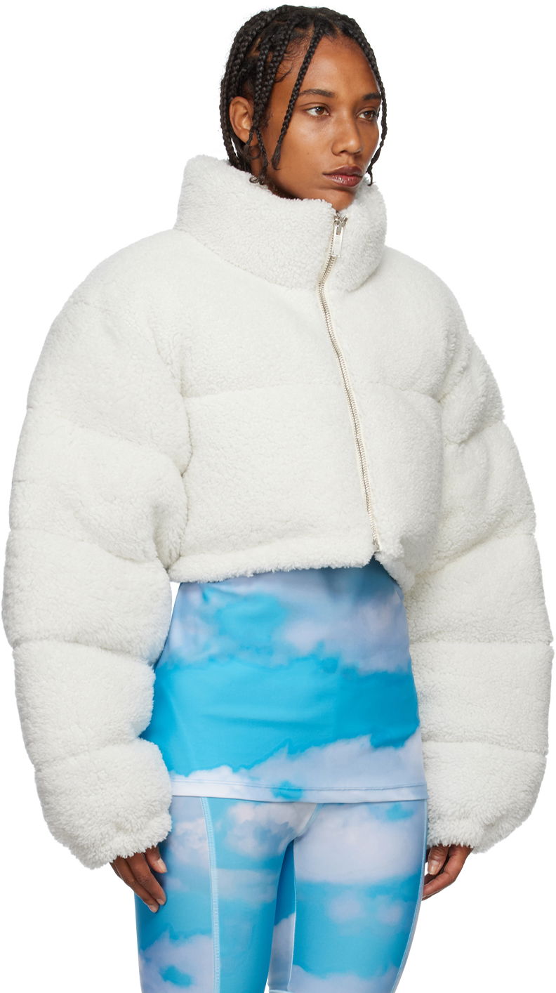 Bomber jakna VETEMENTS Cropped Shearling Jacket Bijela | VL14JA180C, 1