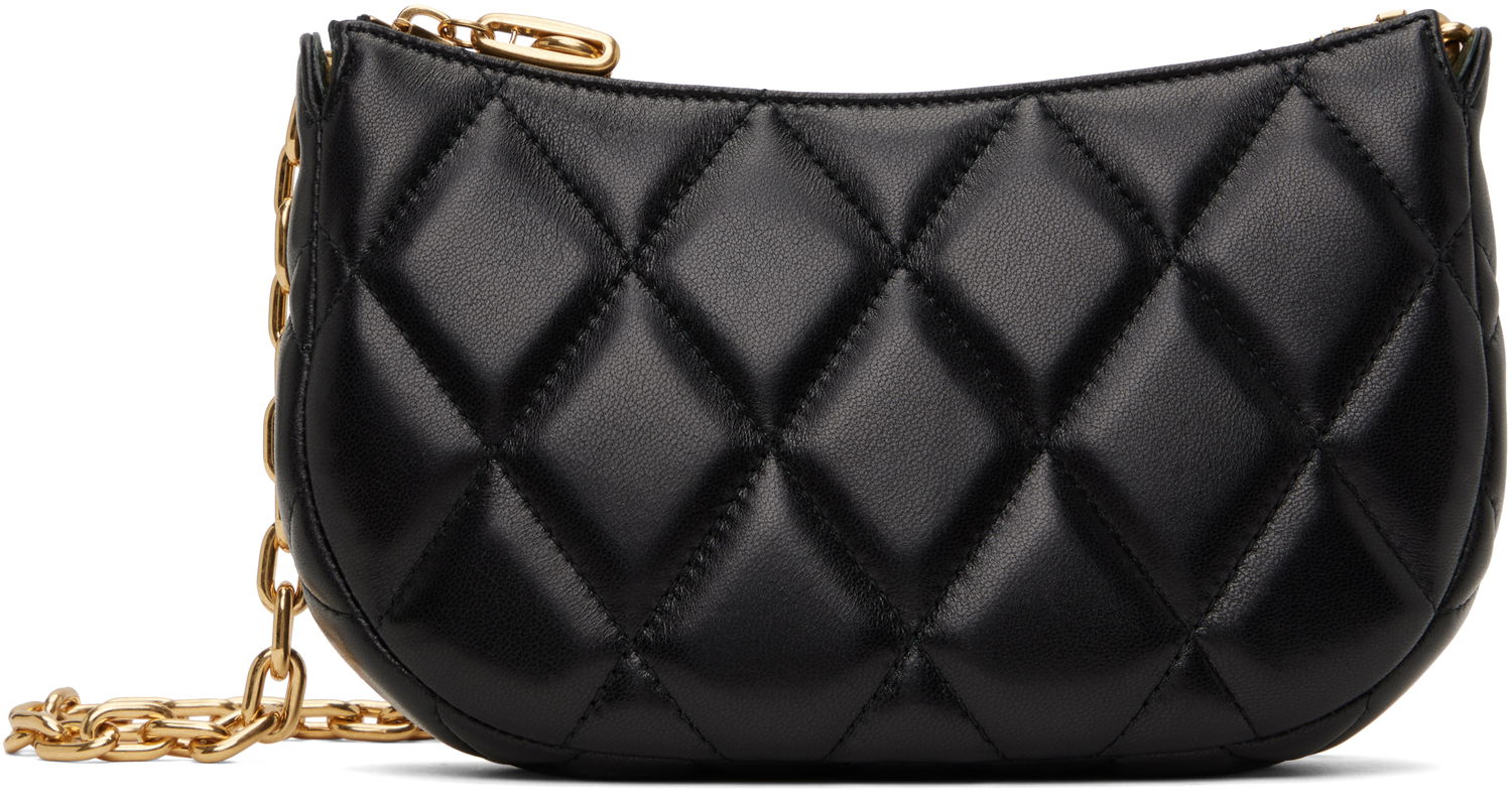 Ručna torbica Burberry Burberry Rocking Horse Quilted Lambskin Chain Bag Crna | 8105328, 0