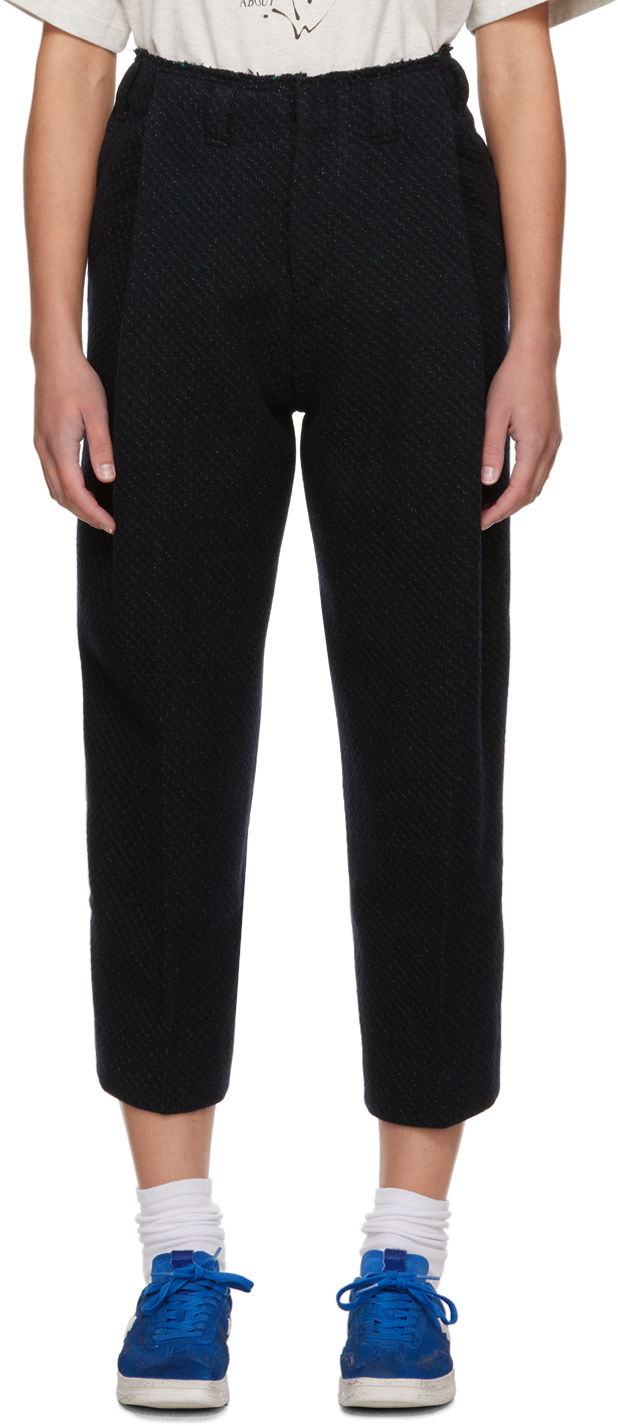 Hlače ADER ERROR Raw Edge Cropped Trousers Crna | BMADFWSA0201BK