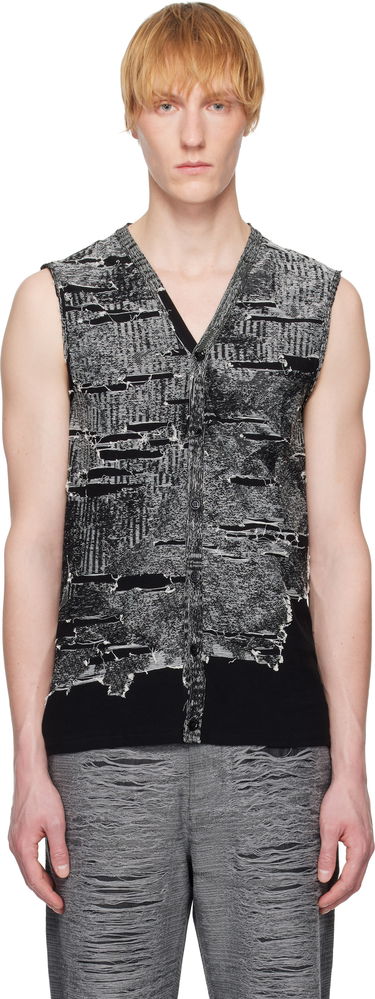 Džemper Diesel Diesel K-Callisto Distressed Knit Vest Crna | A19222-0AFBV-900, 0
