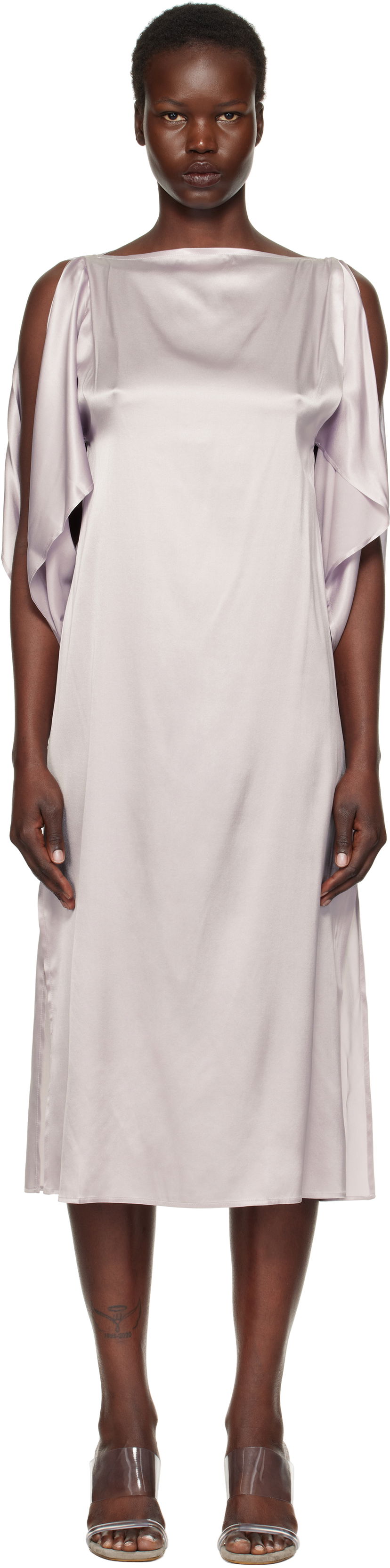 Haljina Baserange Silk Midi Dress Ljubičasta | DRCLS-SI-SP25